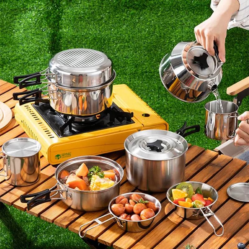 DW9001 Camping Cooking Equipment Set, Lightweight Outdoor Kitchen