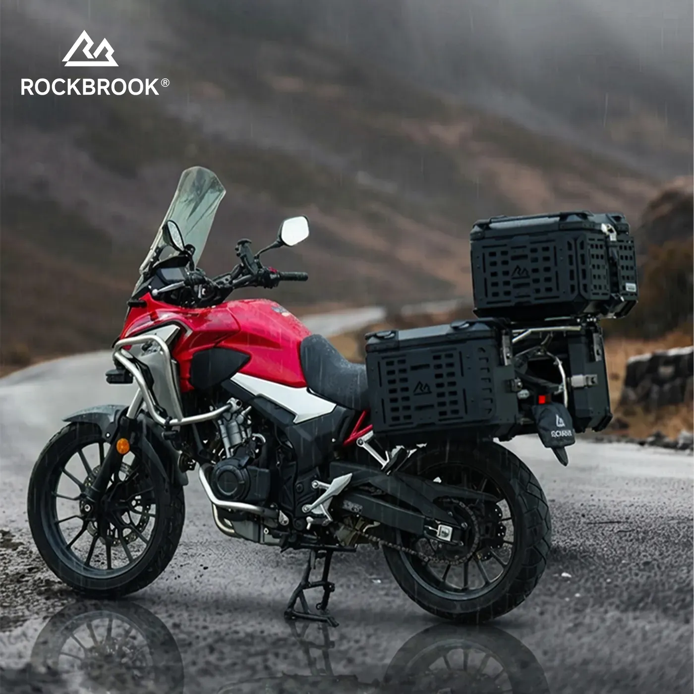 ROCKBROOK BX1028V3 Motorcycle Top Box with Side Tables